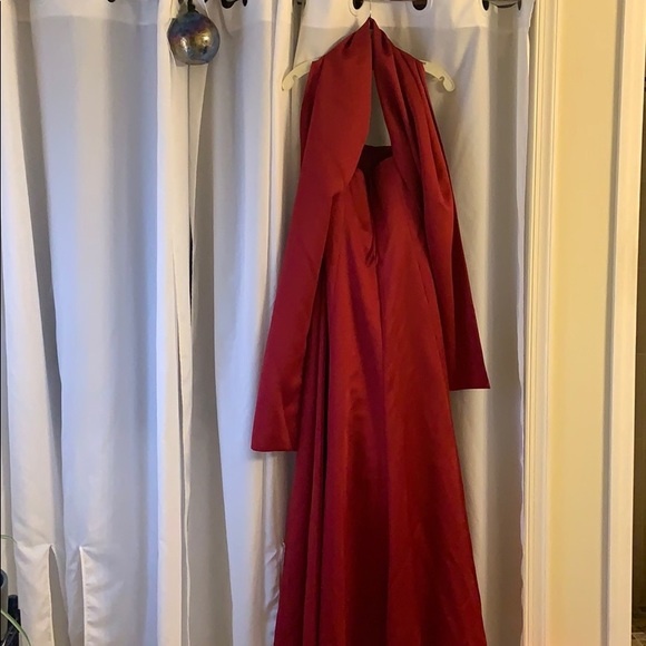 ever pretty bridesmaid dresses Moa mattsson x bubbleroom – Tie Back Shawl Satin Dress – Bridesmaid dresses  – Green main image 0